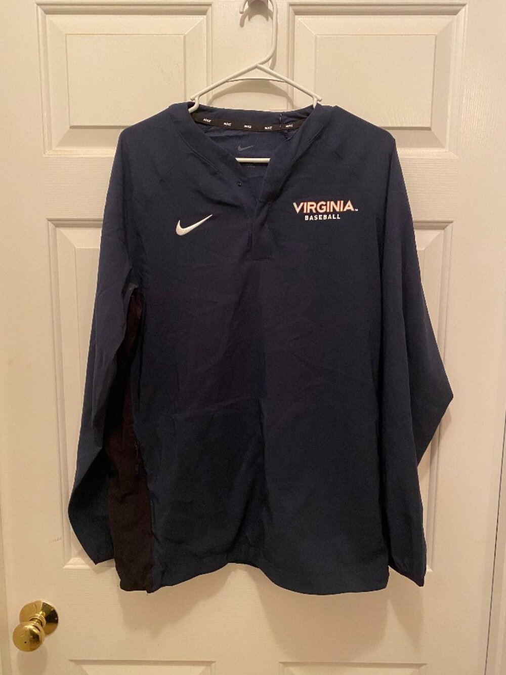 Virginia UVA Cavaliers Baseball Team Issued Nike Blue Pullover Jacket Medium NWT